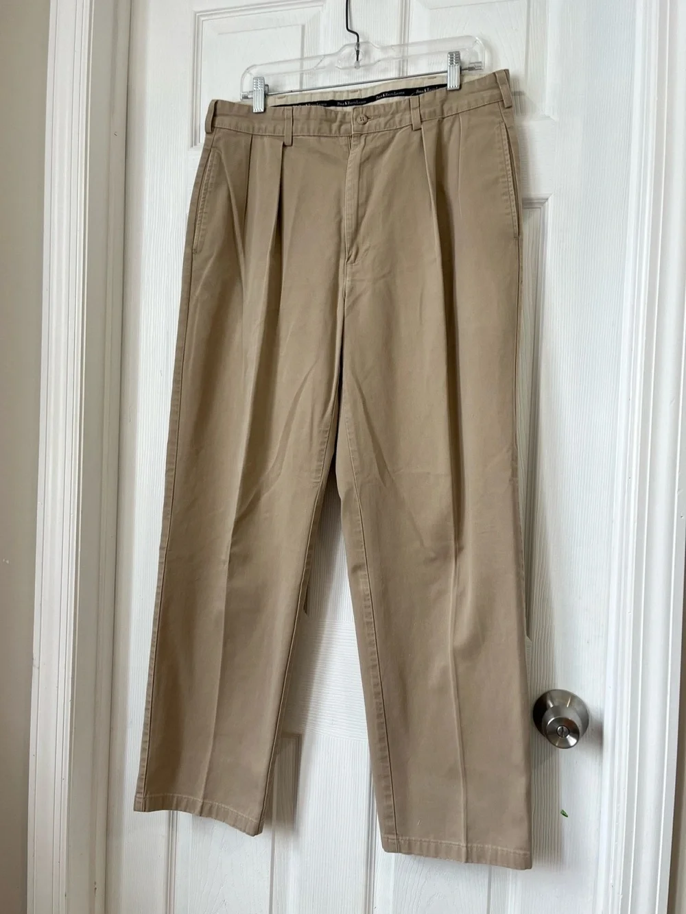 Polo Ralph Lauren Men’s Pleated Khaki tan Chinos pants size 35x30